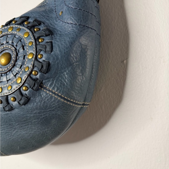 Coach Mia Denim Blue Soho Leather Shoulder Bag/Hobo w/Embellishments 10062 - Picture 3 of 7